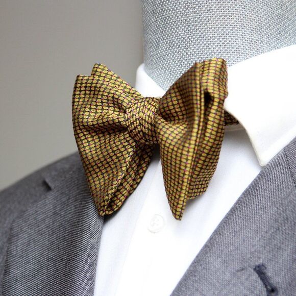 Men's Self-tied Bow Tie 100%Silk Big Butterfly S656 Gift Box - Picture 12 of 16